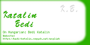 katalin bedi business card